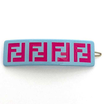 Fendi Valletta Light Blue Pink Jfp402 Hair Clip Plastic Gp Fendi Ff Zucca Square