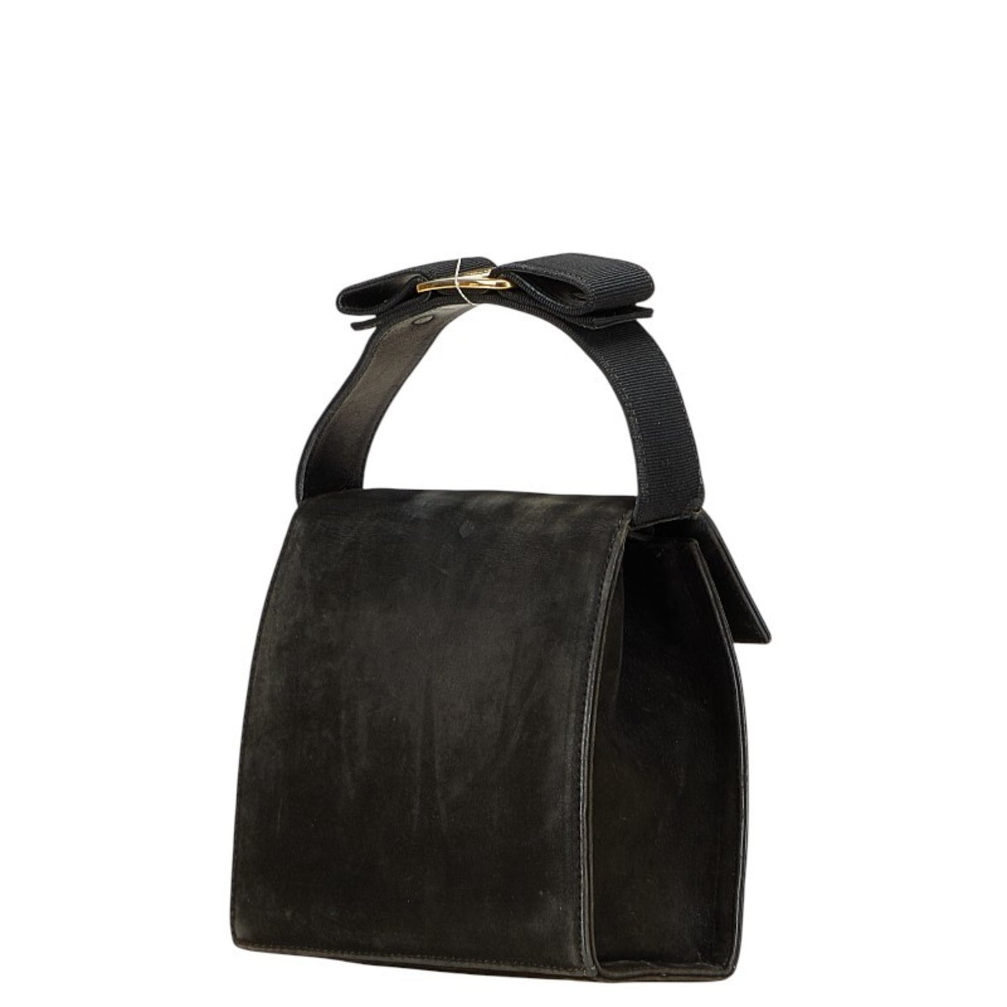 Salvatore Ferragamo Vara Ribbon Handbag/Shoulder Bag 2Way Bc213104 Brown Nubuck Leather