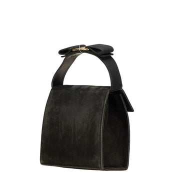 Salvatore Ferragamo Vara Ribbon Handbag/Shoulder Bag 2Way Bc213104 Brown Nubuck Leather