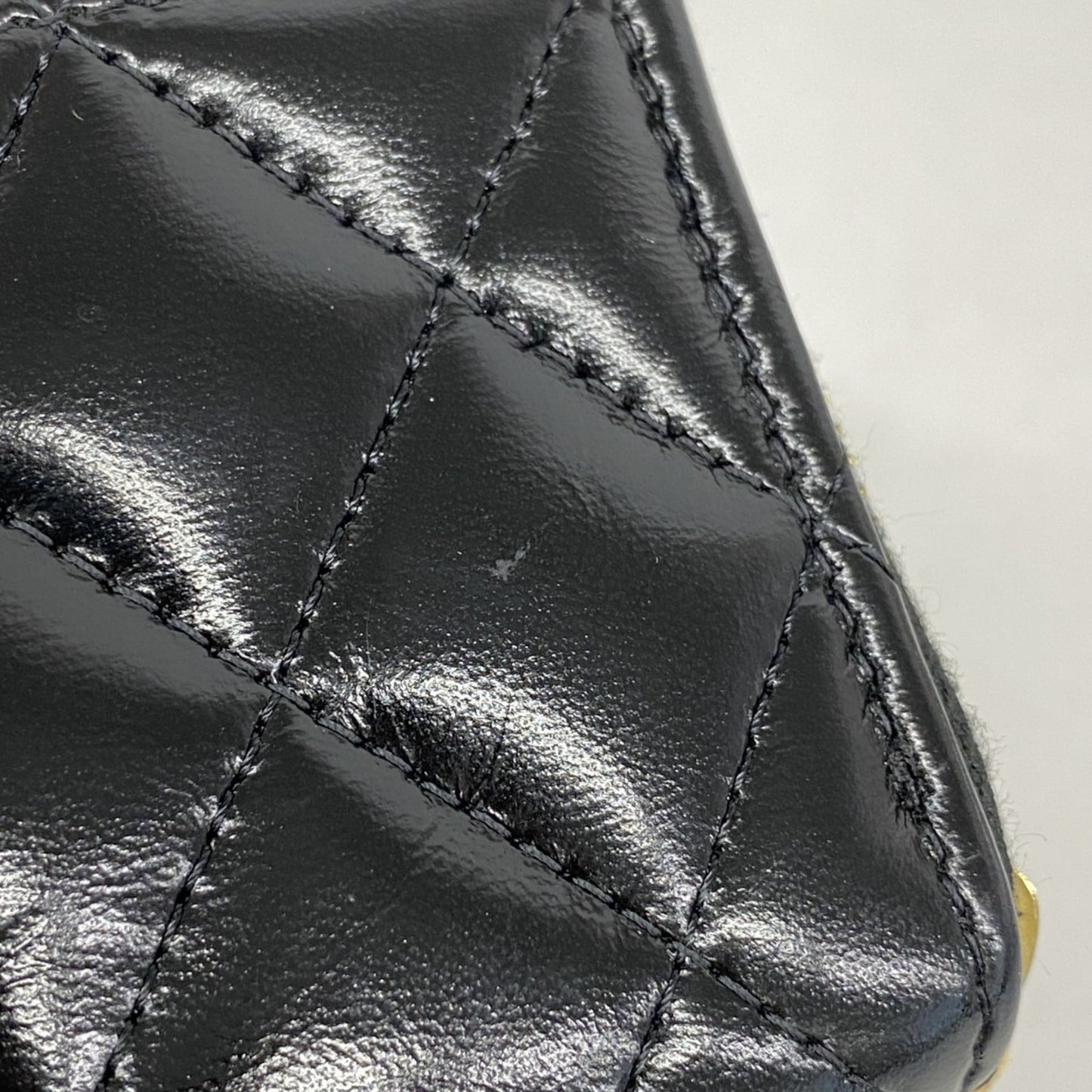 Leather Chanel Coin Purse/ Coin Case Patent