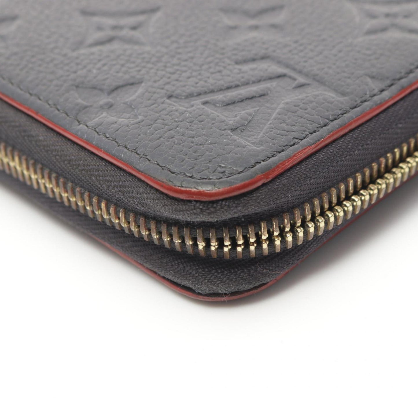 Louis Vuitton Zippy Wallet Monogram Empreinte Marine Rouge Round Long Leather