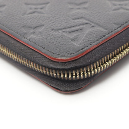 Louis Vuitton Zippy Wallet Monogram Empreinte Marine Rouge Round Long Leather