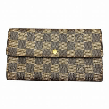 Louis Vuitton Damier Pochette Porto Monnaie Credit N61725 Long Wallet