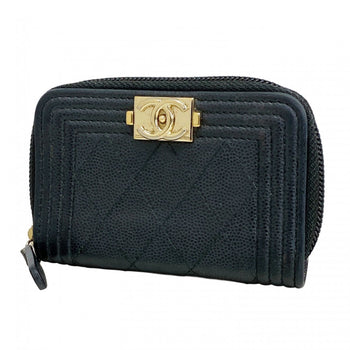 Calfskin Chanel Coin Purse/ Coin Case Grained