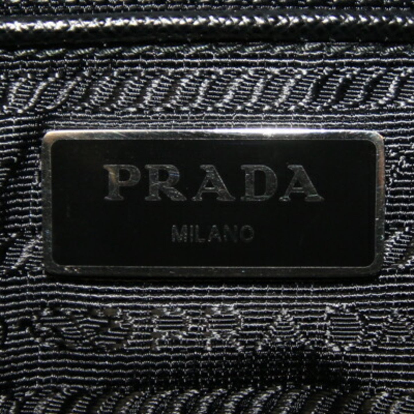 Prada Shoulder Bag Black Nylon Leather Crossbody