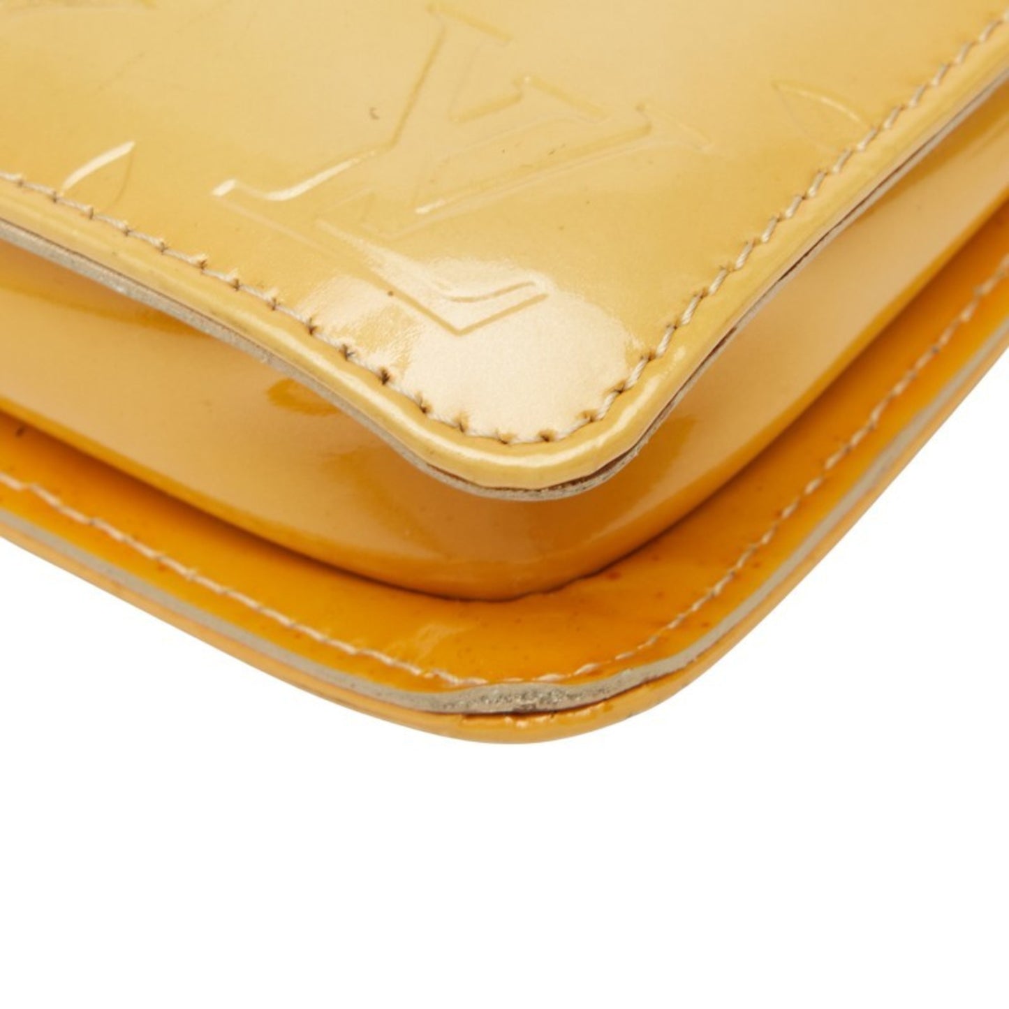 Louis Vuitton Monogram Vernis Lexington Shoulder Bag/Mini Handbag/Pouch M91010 Beige/Yellow Patent