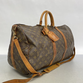 Louis Vuitton Monogram Keepall Bandouliere 50 Boston Bag M41416 Brown