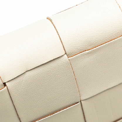 Bottega Veneta Maxi Intrecciato Cassette Crossbody Shoulder Bag 574051 Off-White Leather