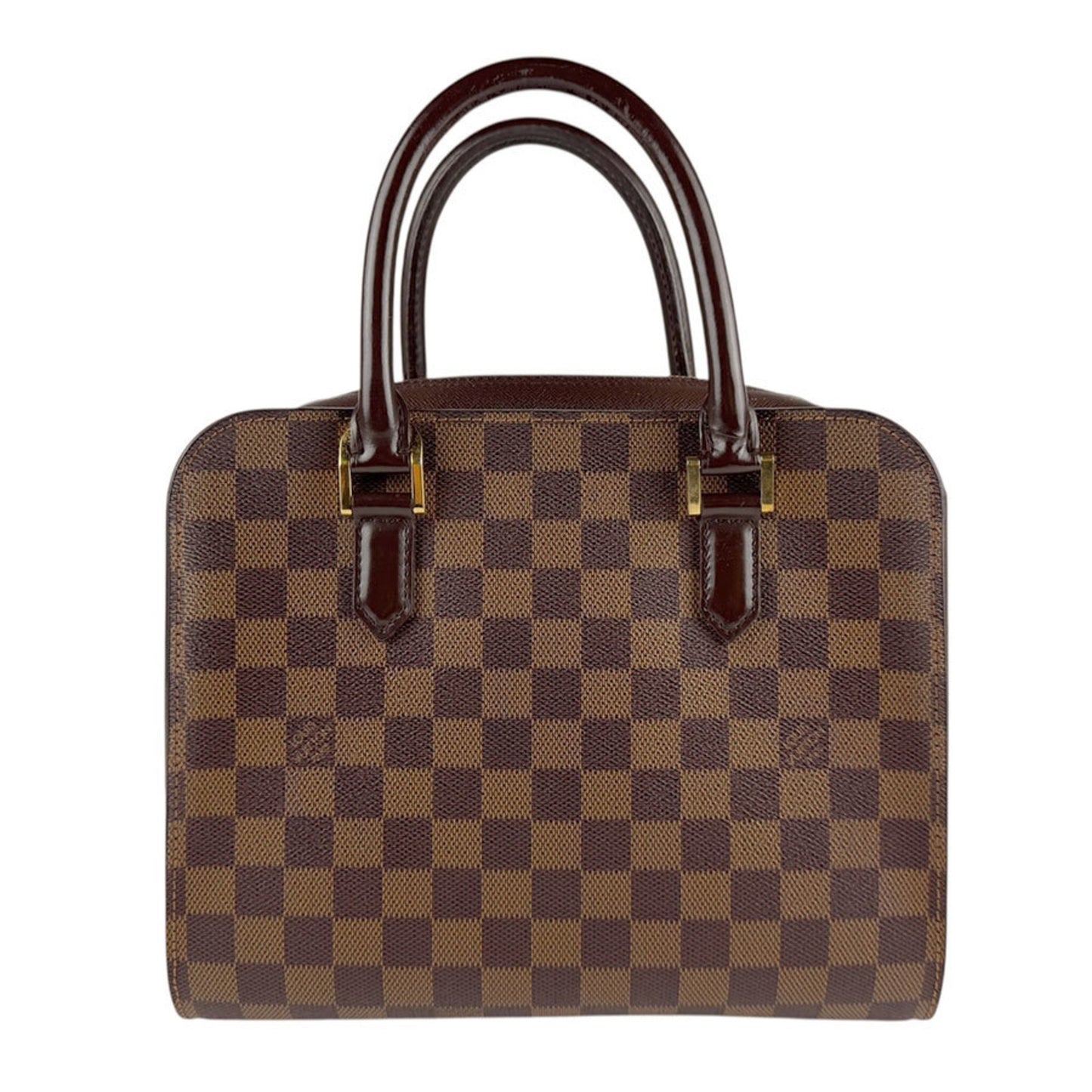 Louis Vuitton Damier Triana Handbag In Brown And Gold