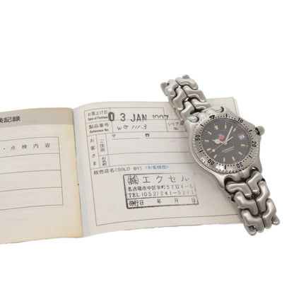 Tag Heuer Cell Date Wg1113-0 Professional Quartz Watch In Stainless Steel Gray 0233