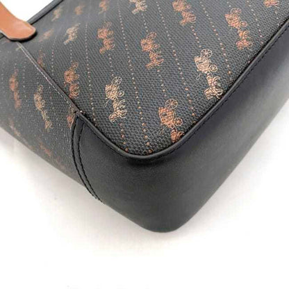 Coach Tote Bag Black Brown Red Horse