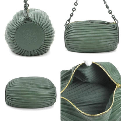 Loewe Shoulder Bag Bracelet Pouch Leather Green