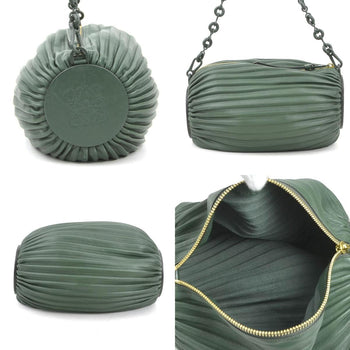 Loewe Shoulder Bag Bracelet Pouch Leather Green