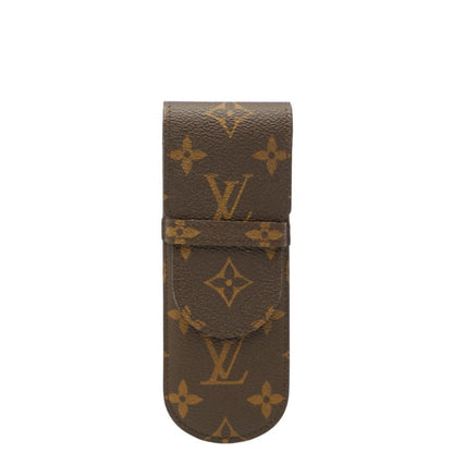 Louis Vuitton Monogram Etui Stylo Pencil Case M62990 Brown Leather