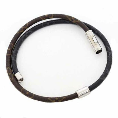 Louis Vuitton Keep It Bracelet Monogram Eclipse Macassar Brown Black S