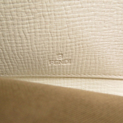 Unused Fendi Ff Zucca 8M0024 Leather White Multicolor Long Wallet 0290 Fendi