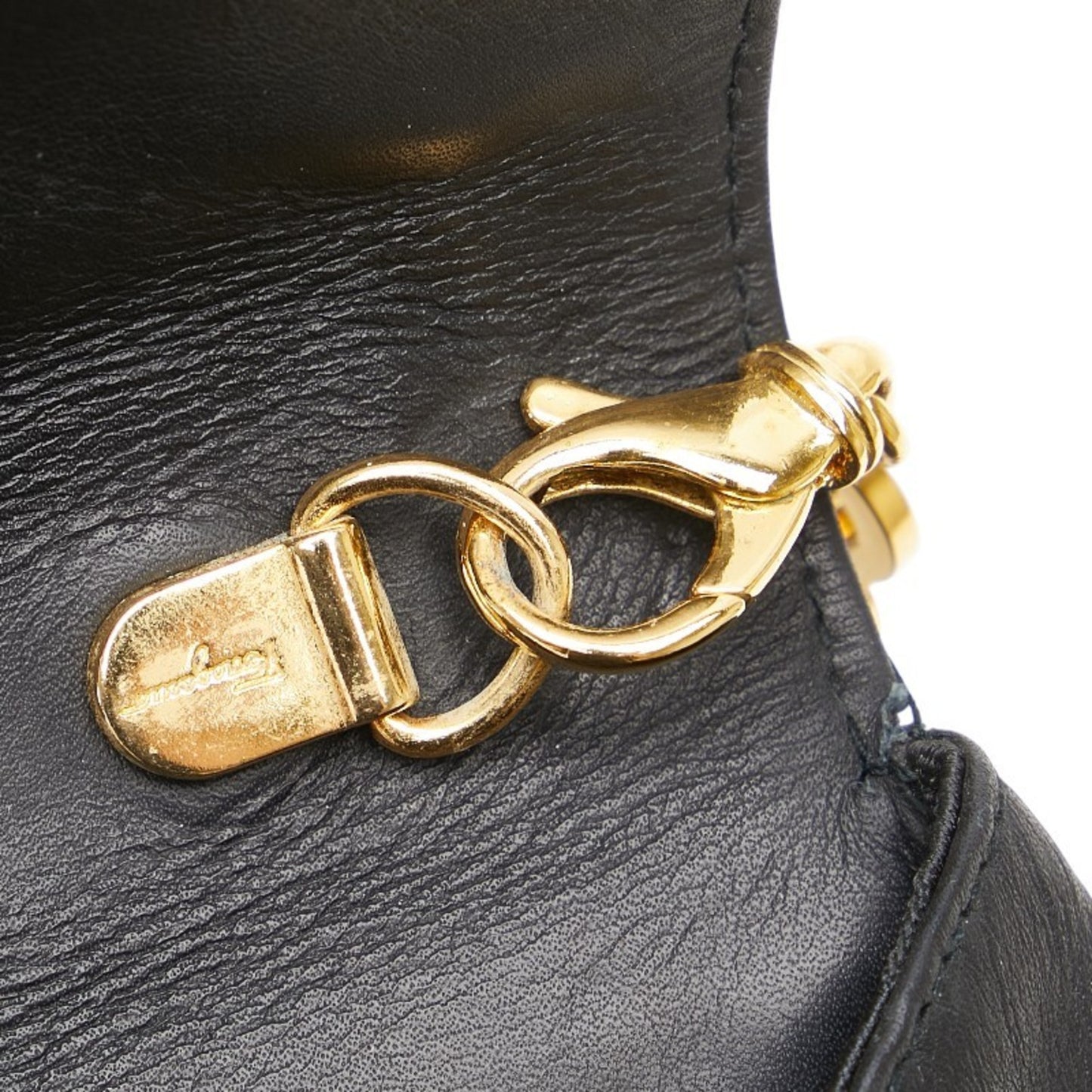 Salvatore Ferragamo Gancini Crossbody Chain Shoulder Bag Aq214204 Black Leather