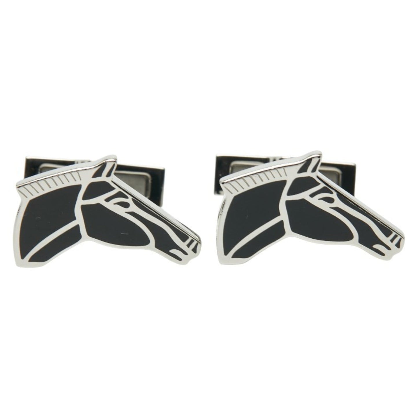 Hermes Herms Jolly Jumper Cufflinks In Silver