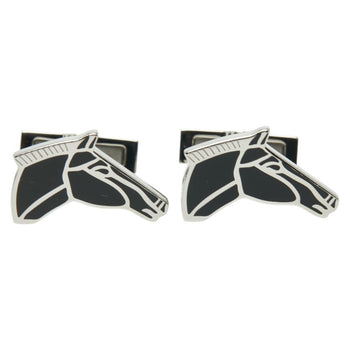 Hermes Herms Jolly Jumper Cufflinks In Silver