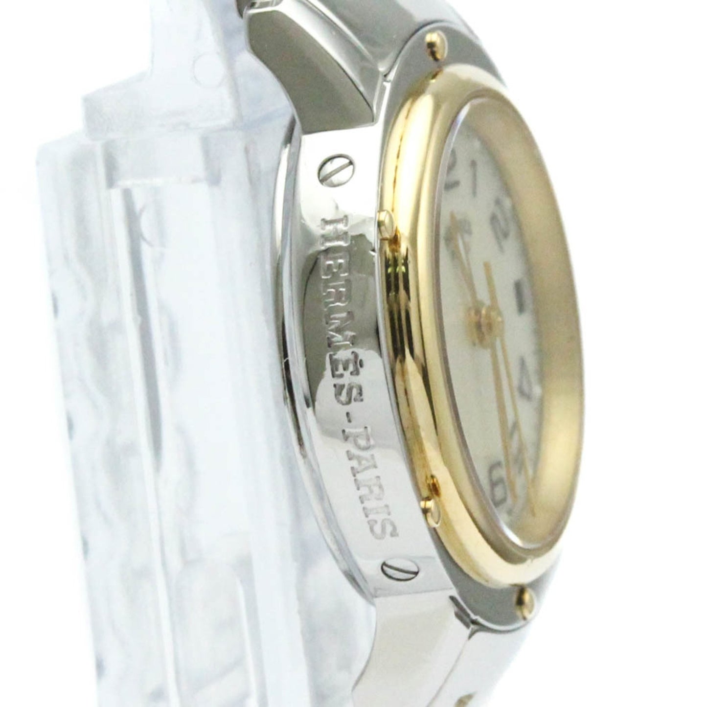 Hermes Clipper Mop Dial Gold Plated Steel Quartz