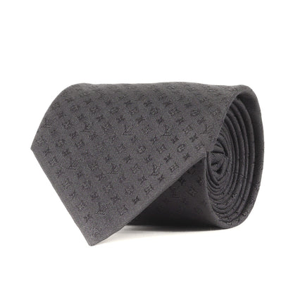 Louis Vuitton Louis Vuitton Micro Monogram Silk Cravate Tie M78763 Black