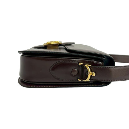 Celine Carriage Leather Shoulder Bag/Pochette/Sacoche In Brown