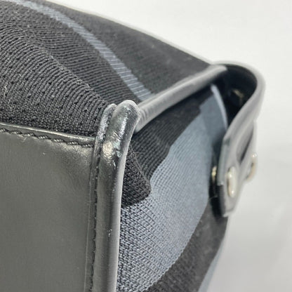 Fendi 7Va400 Logo Bag Hand Bag Business Bag Black /Gray