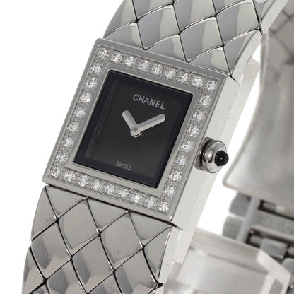 Chanel H0489 Matelasse Diamond Watch Stainless Steel Ss