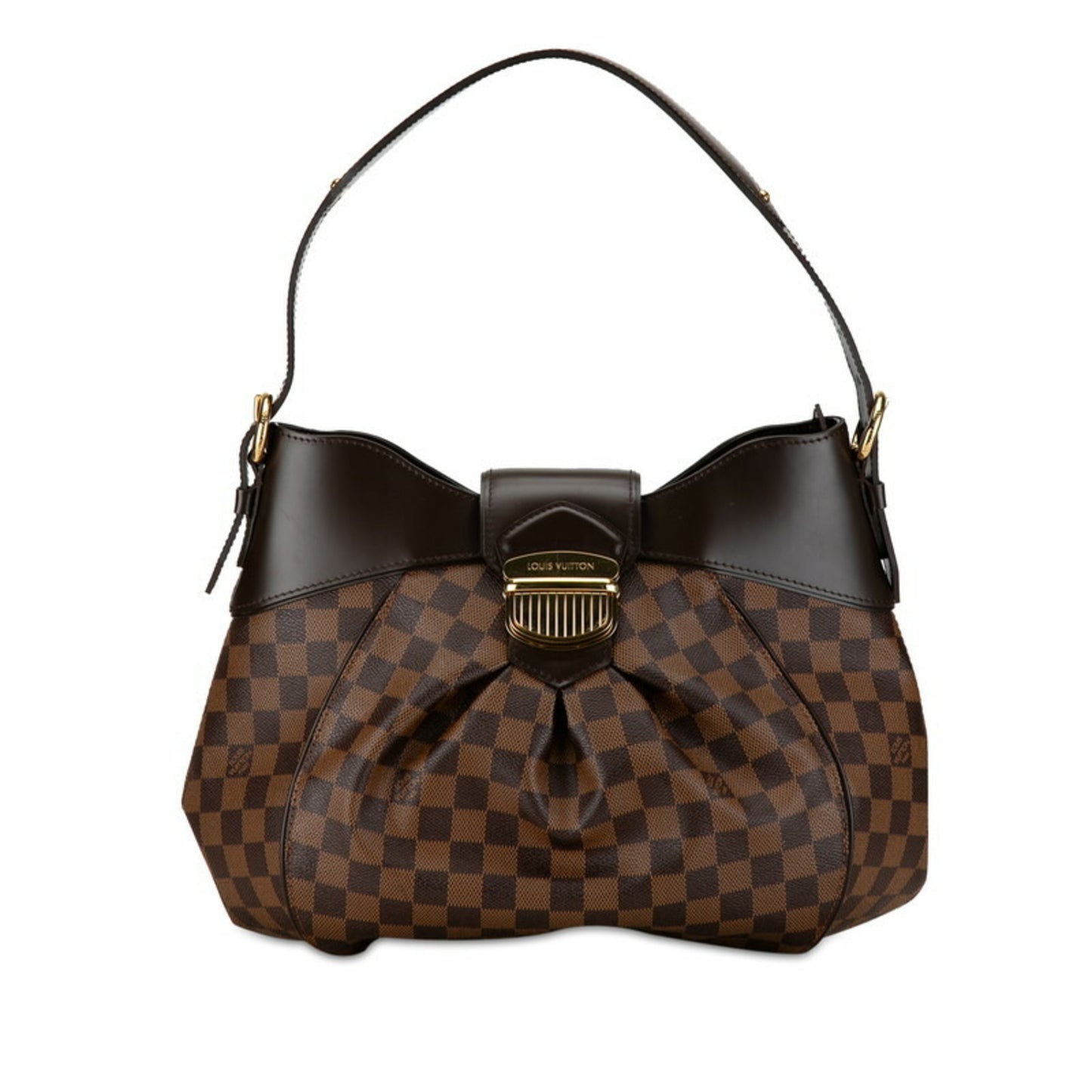 Louis Vuitton Damier Sistine Mm Shoulder Bag N41541 Brown Pvc Leather