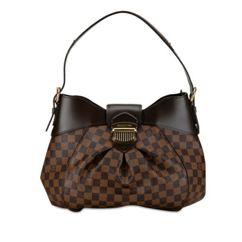 Louis Vuitton Damier Sistine Mm Shoulder Bag N41541 Brown Pvc Leather