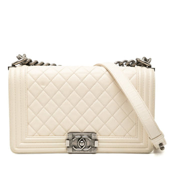 Calfskin Chanel Shoulder Bag Grained