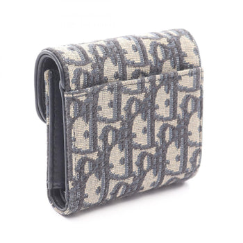 Christian Dior Dior Saddle Oblique Tri-Fold Wallet
