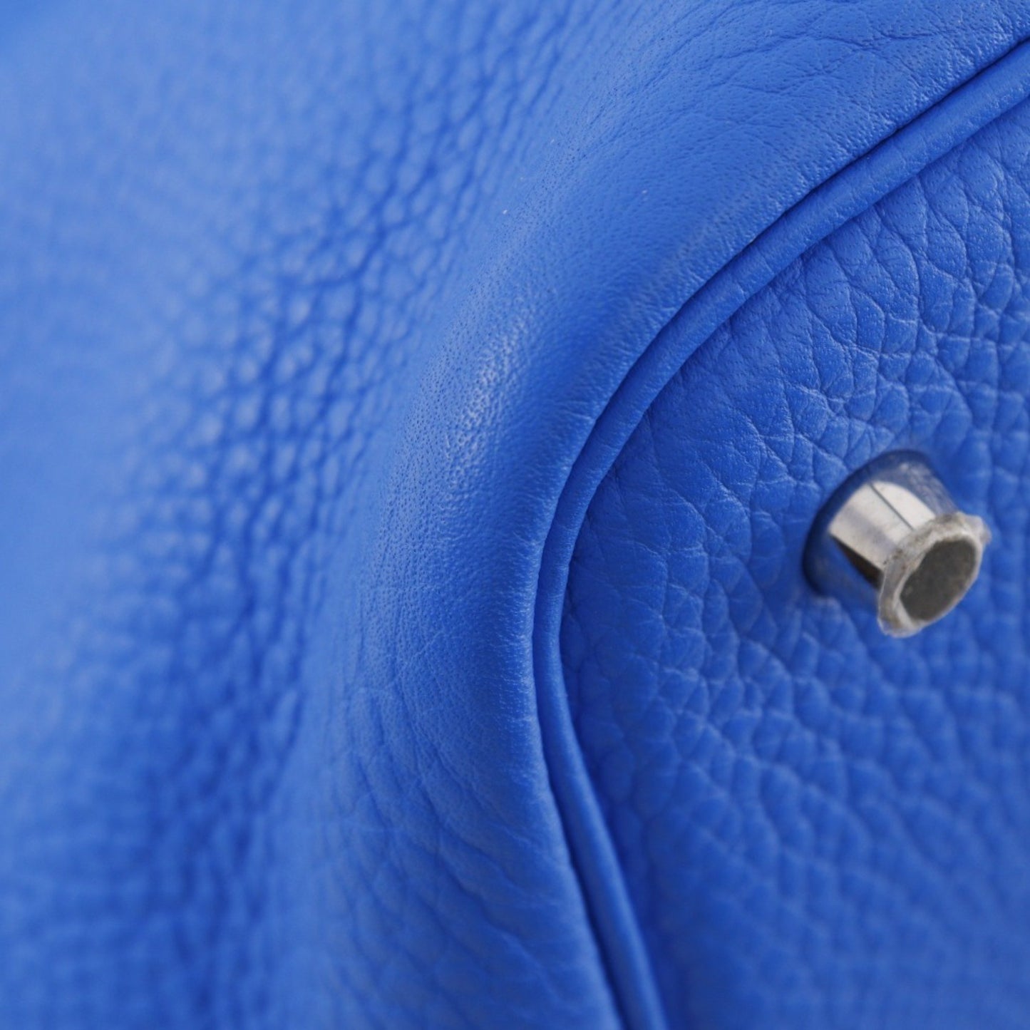 Hermes Herms Picotin Lock Mm Handbag In Taurillon Clemence Blue Hydra Leather