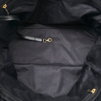 Chanel New Travel Line Tote Mm Bag A15991 Black Nylon Leather