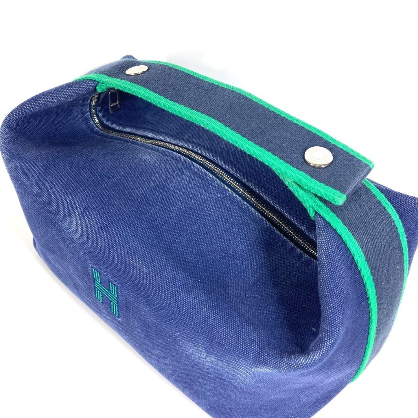 Hermes Brid A Black Gm Pouch Vanity Bag With H Logo