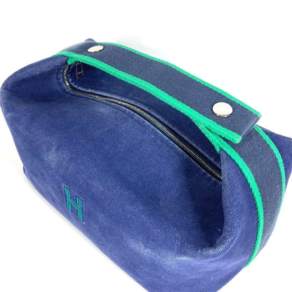 Hermes Brid A Black Gm Pouch Vanity Bag With H Logo