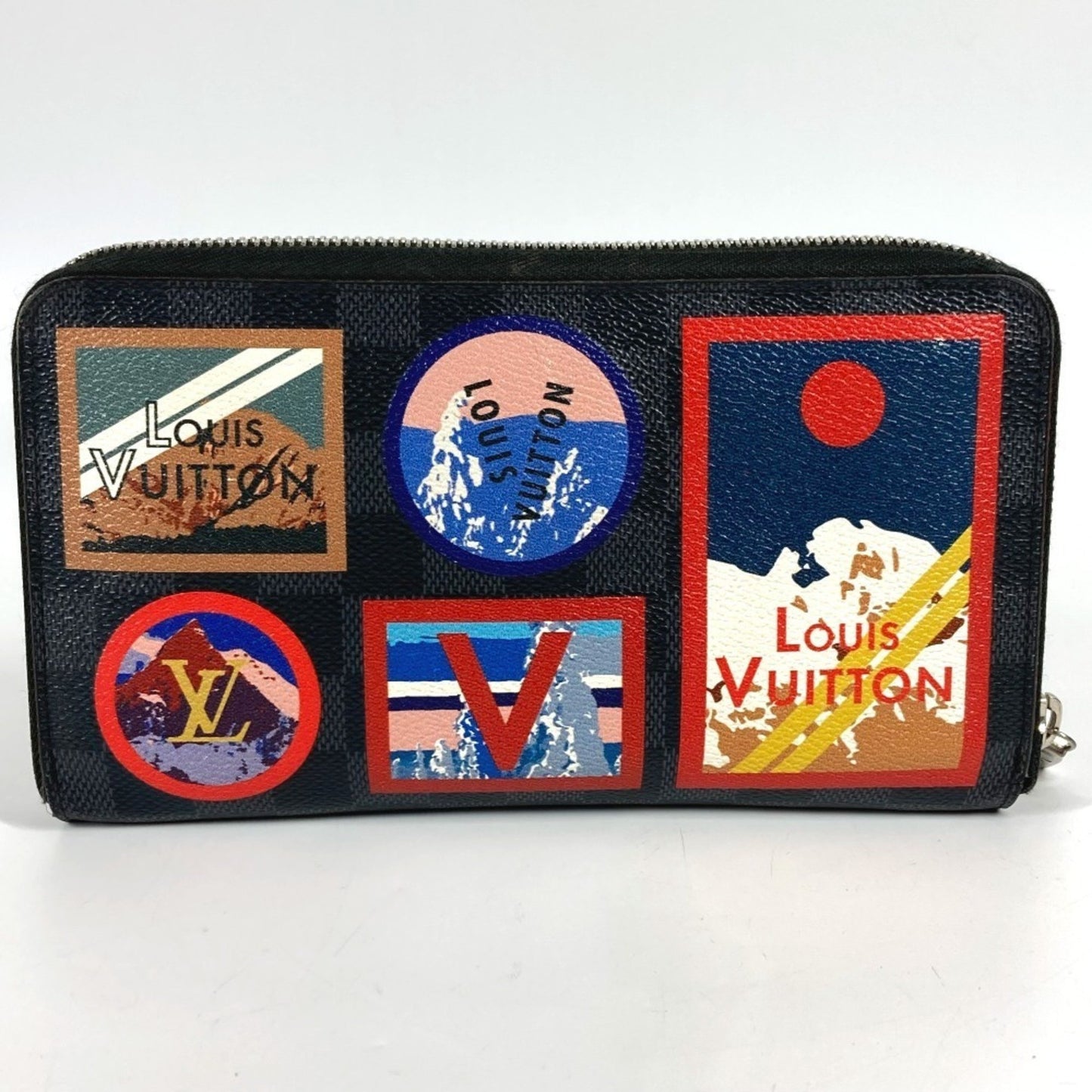 Louis Vuitton N60153 Damier Graphite Zippy Organizer Nm Long Wallet With Lv Alps Patch