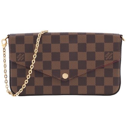 Louis Vuitton Pochette Felicie Shoulder Bag N63032 Damier Ebene Canvas