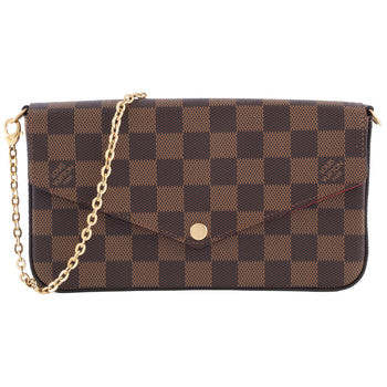 Louis Vuitton Pochette Felicie Shoulder Bag N63032 Damier Ebene Canvas