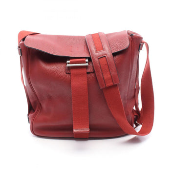 Hermes Herms Tibet Vertical Mm Rouge Garance Shoulder Bag In Taurillon Clemence Leather