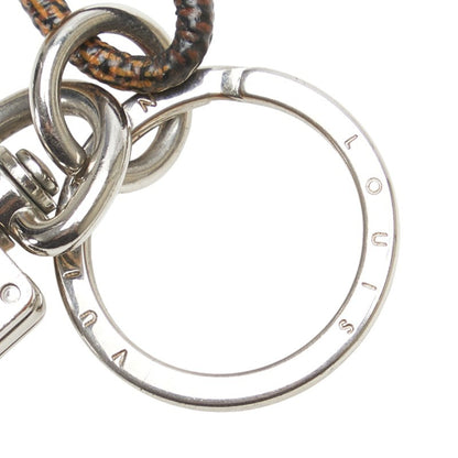 Louis Vuitton Portecle Dice Keyring M66734 Silver Brown Metal Plastic Pvc