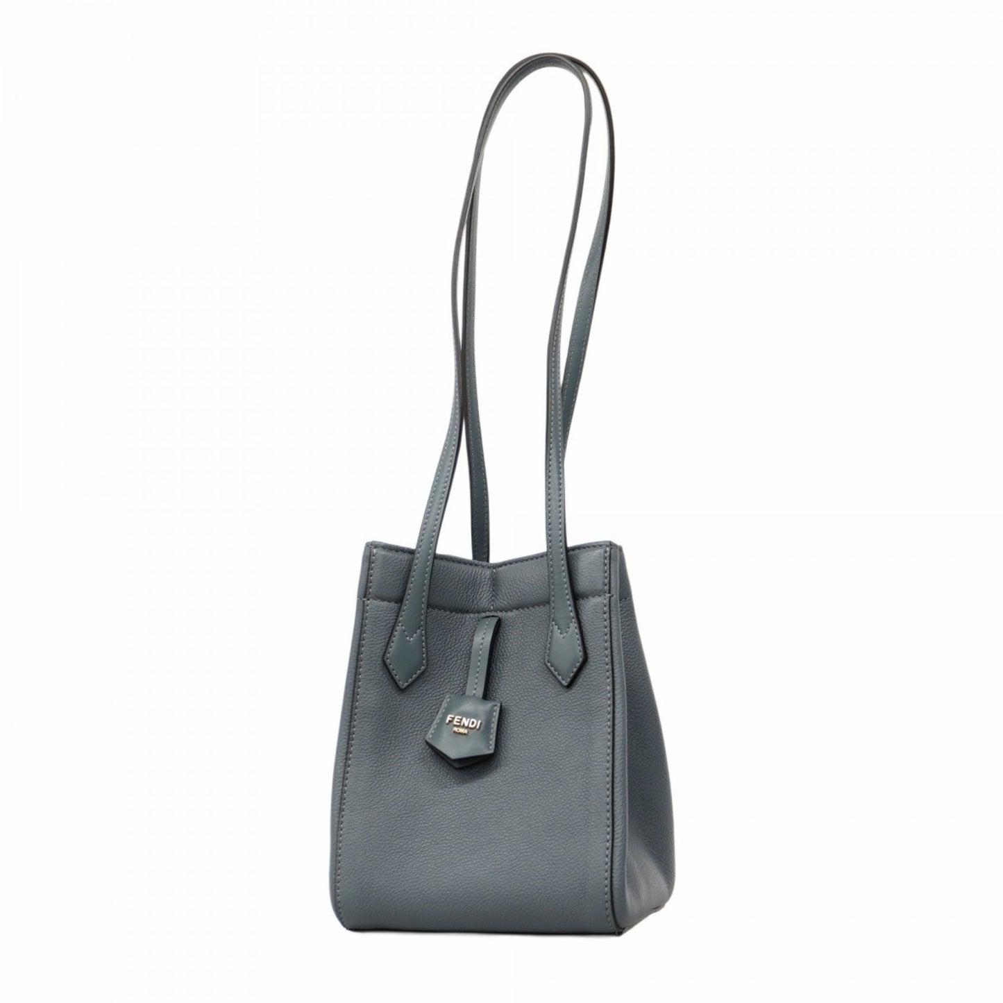 Fendi Origami Leather Shoulder Bag In Gray