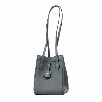 Fendi Origami Leather Shoulder Bag In Gray