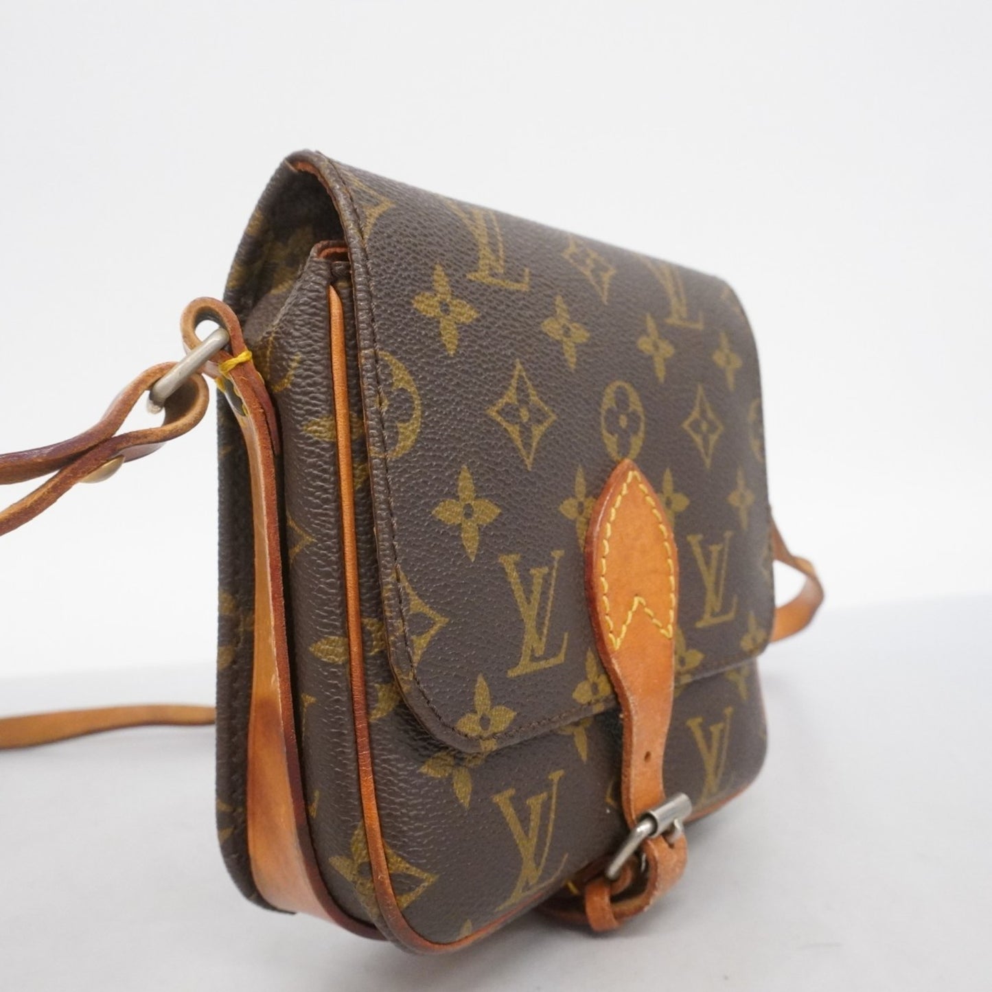 Louis Vuitton Monogram Mini Cartouchiere Shoulder Bag M51254 Brown