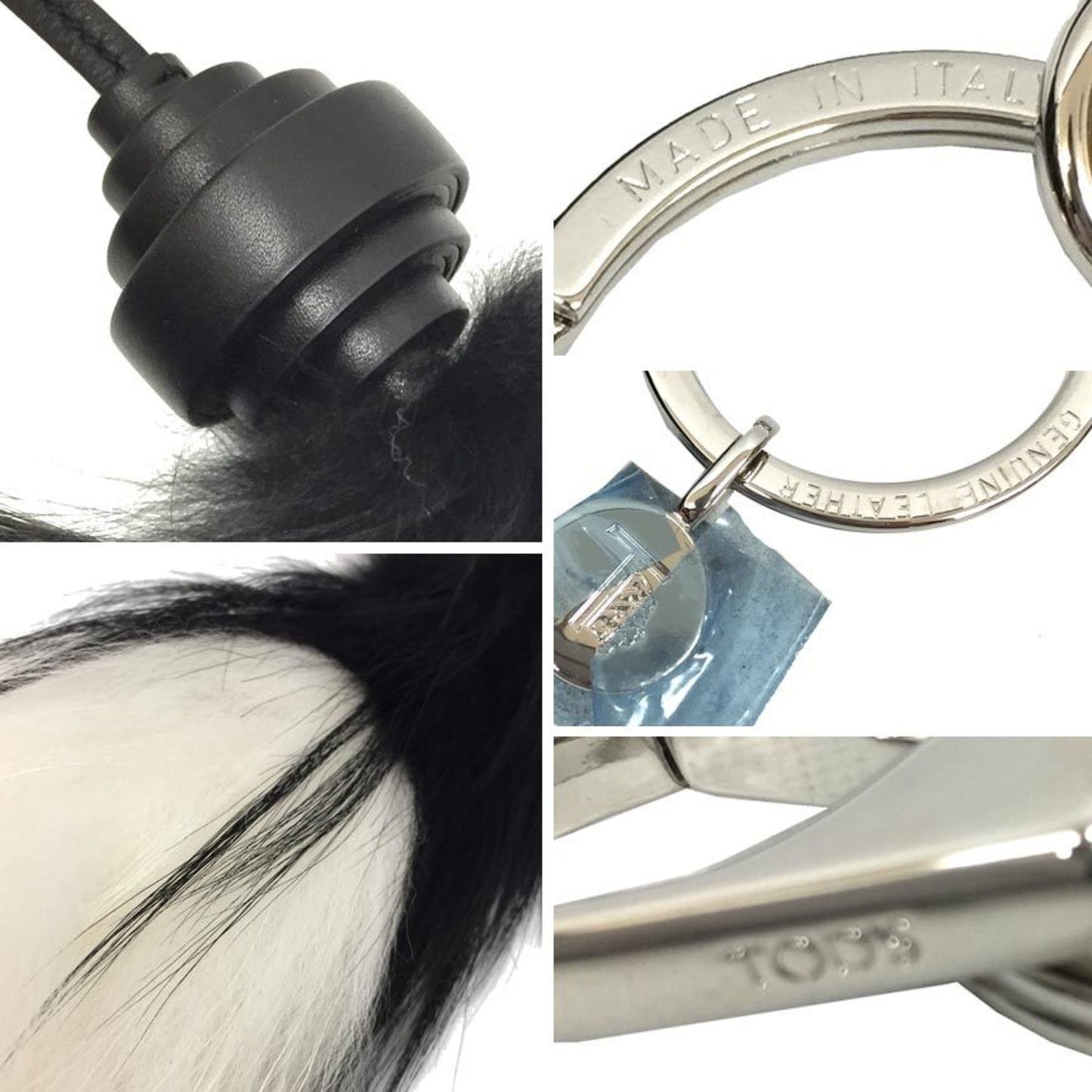 Tod'S Fur Charm Key Ring Holder Wallet 11602