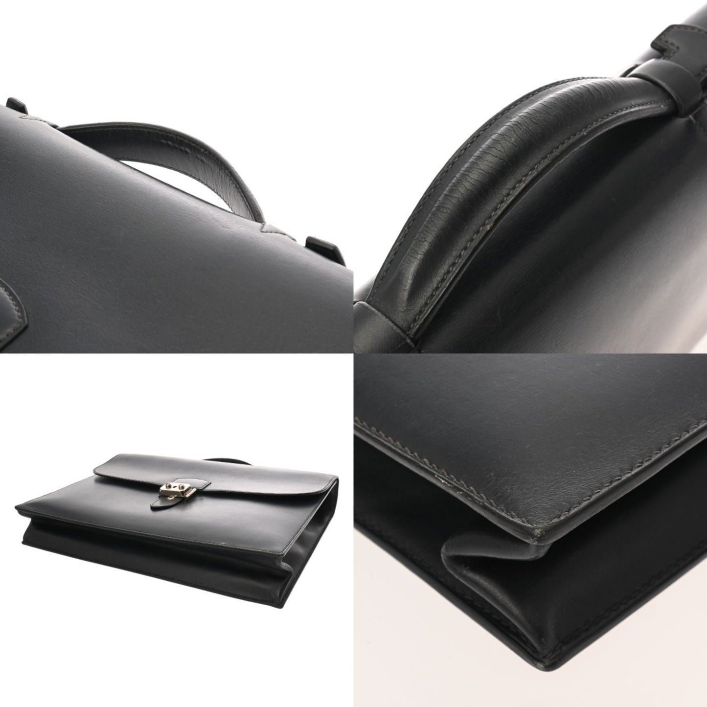 Hermes Sac A Depeche 34 Blue Indigo C Stamp (Circa 1999)