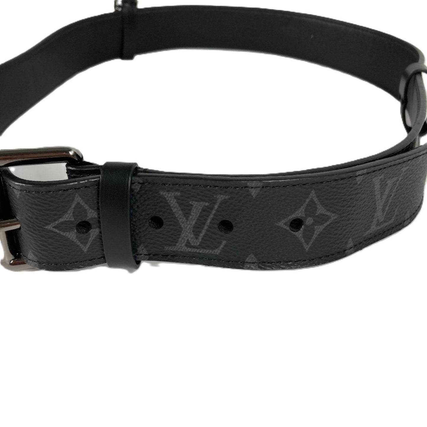 Louis Vuitton M0179V Monogram Eclipse Santur Signature Chain 35Mm Belt In Canvas