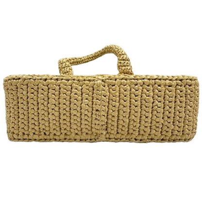 Miu Crochet Handbag 5Bb123 Beige