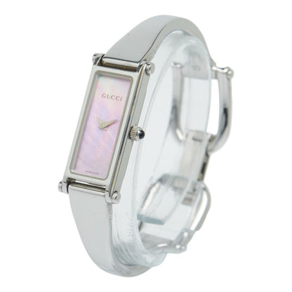 Gucci Bangle Watch 1500L Quartz Pink Dial Stainless Steel