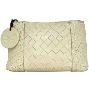 Bottega Veneta Pouch Ec-24437 White Intrecciato Mirage Leather Bottega Veneta Butterfly